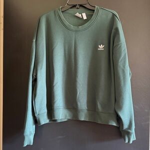 Adidas Women's Crew Neck Sweater in Forest Green